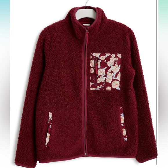 Vera Bradley Fleece Zip Up Jacket with pockets - Picture 2 of 4